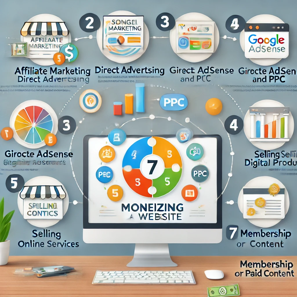 7 phương thức kiếm tiền cho Website
